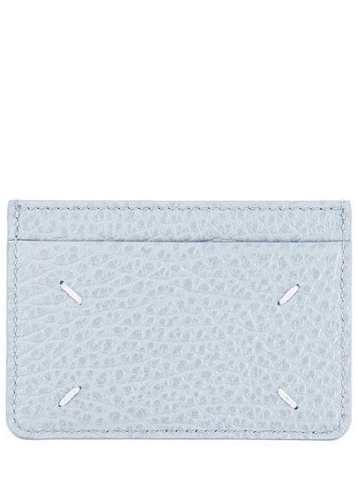 Grain Leather Stitch Card Wallet Pale Blue - MAISON MARGIELA - BALAAN 2