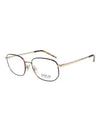 Eyewear Square Metal Eyeglasses Pale Gold Havana - POLO RALPH LAUREN - BALAAN 1