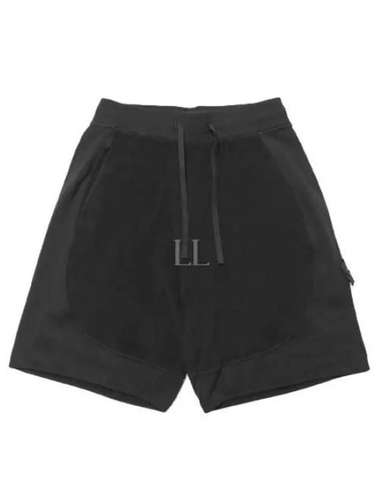 Cotton Terry Garment Dyed Shorts Black - STONE ISLAND - BALAAN 2