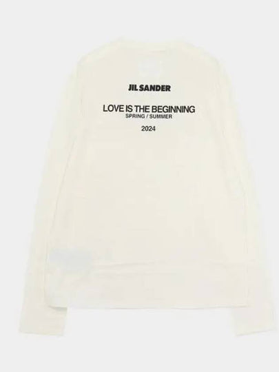 Logo Print Long Sleeve T Shirt White - JIL SANDER - BALAAN 2