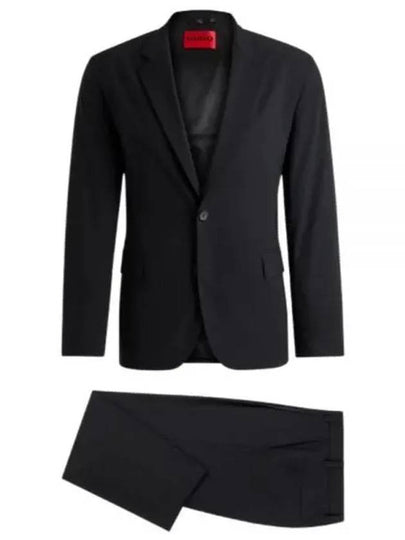 Green Packable Performance Stretch Slim fit Suit 50520004 002 material - HUGO BOSS - BALAAN 2