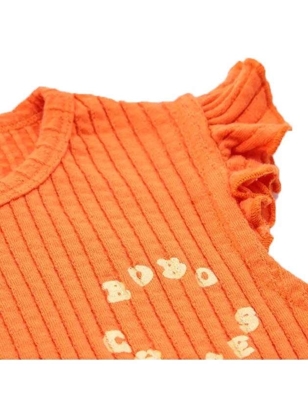 Kids Logo Printing Rib Top Orange 124AC027 800 - BOBO CHOSES - BALAAN 4