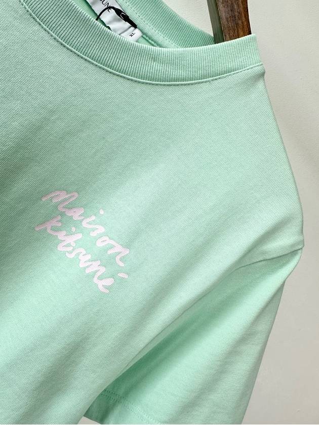 Mini Handwriting Classic Short Sleeve T-Shirt Mist Green - MAISON KITSUNE - BALAAN 4