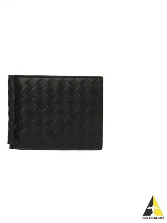 Intrecciato Money Clip Card Wallet Black - BOTTEGA VENETA - BALAAN 2