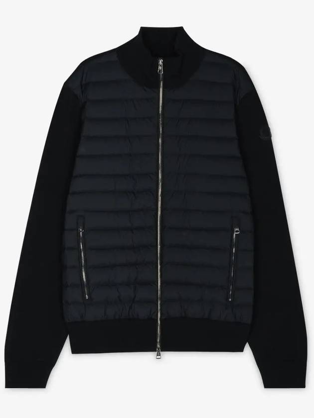 Padded Cotton Zip-up Jacket Black - MONCLER - BALAAN 3