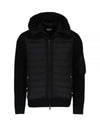 Logo Patch Padded Wool Cardigan Black - MONCLER - BALAAN 2