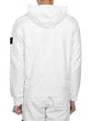 Compass Badge Zip Up Hoodie White - STONE ISLAND - BALAAN 6