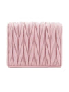 Matelasse Leather Half Wallet Alabaster Pink - MIU MIU - BALAAN 3