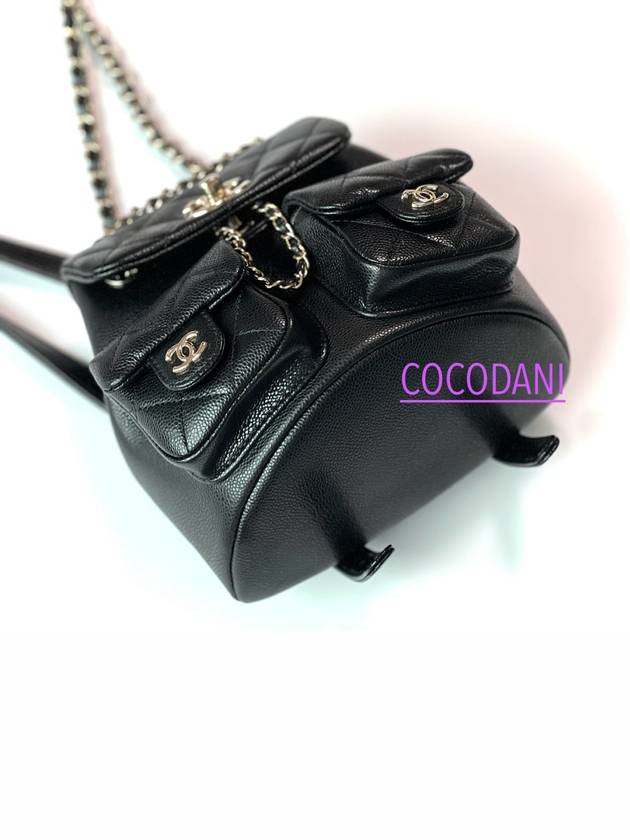 24 Years Two Pocket Caviar Duma Backpack Small Black AS3787 Gabag - CHANEL - BALAAN 5