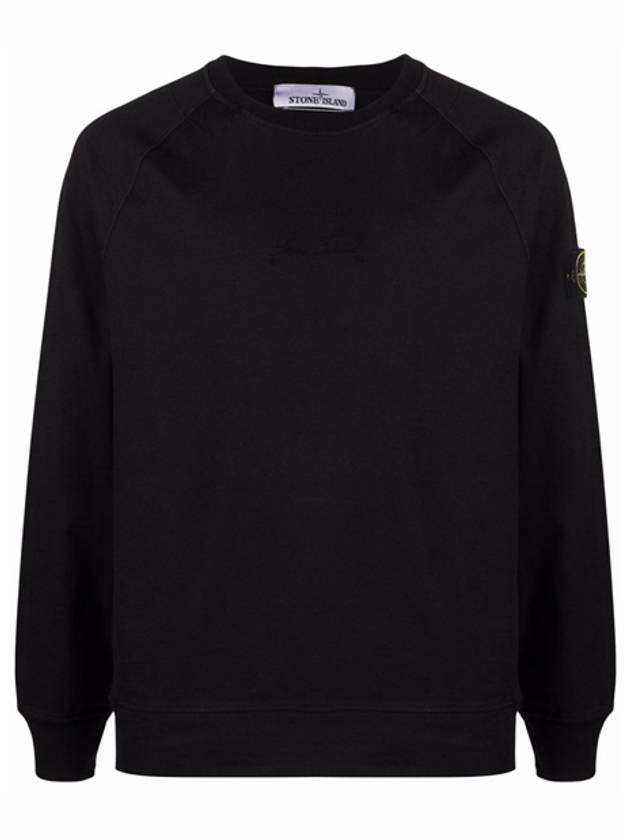 Waffen Patch Crewneck Sweatshirt Black - STONE ISLAND - BALAAN 2