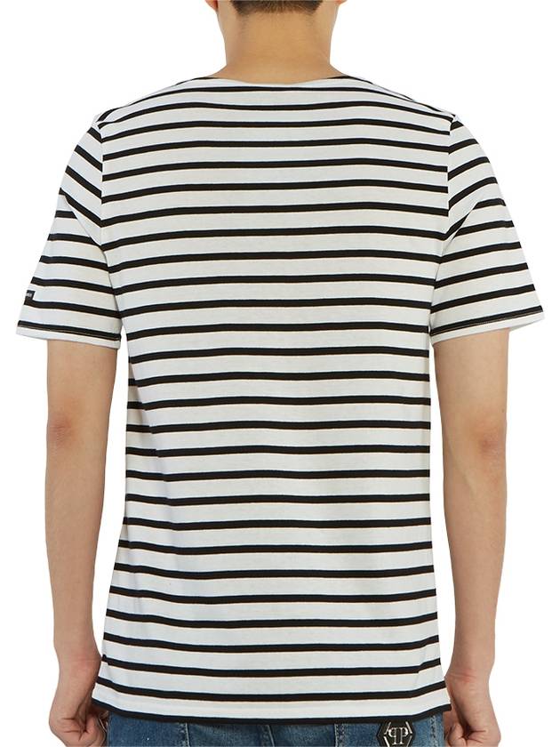 Levant Modern Striped Short Sleeve T-Shirt Black - SAINT JAMES - BALAAN 6