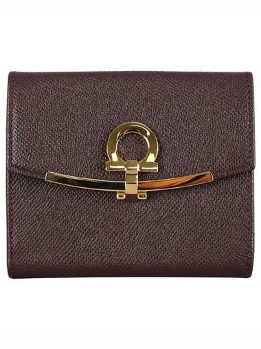 Ferragamo Gancini French half wallet 0758590 270735 1146992 - SALVATORE FERRAGAMO - BALAAN 1