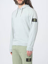 Men's Waffen Patch OLD Treatment Cotton Hoodie Sky Blue - STONE ISLAND - BALAAN 5