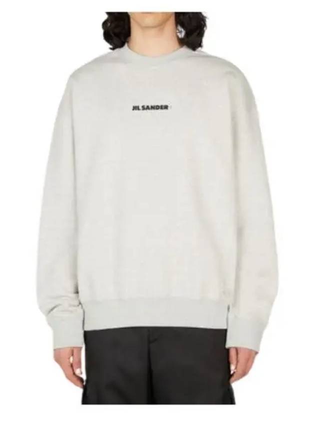 Overfit Basic Logo Sweatshirt Gray J47GU0001 052 - JIL SANDER - BALAAN 1