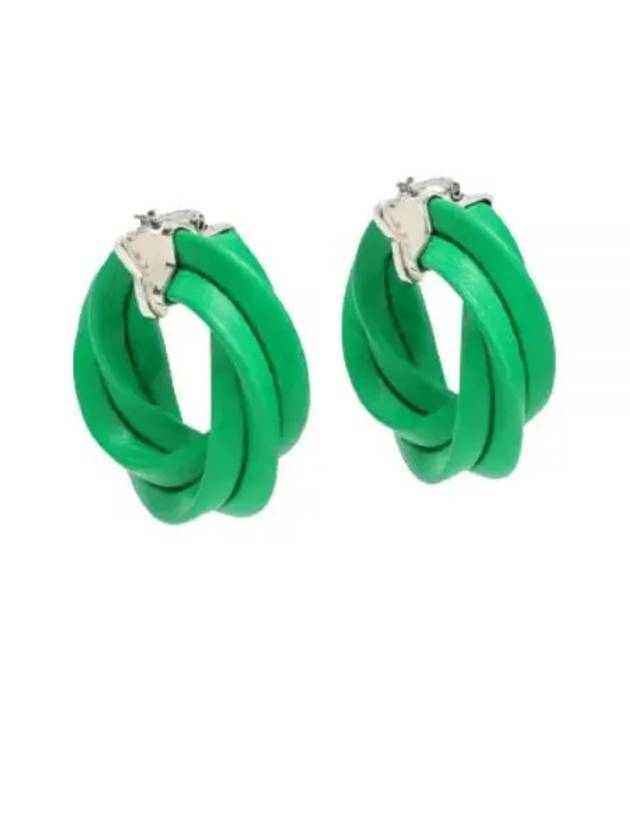 Twist Hoop Earrings Parakeet - BOTTEGA VENETA - BALAAN 2