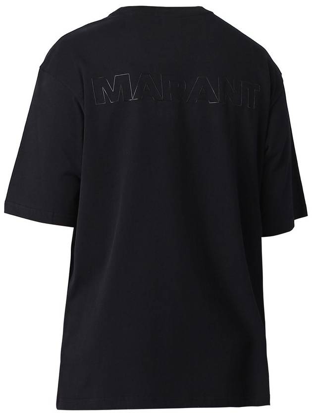 Guizy Back Logo Cotton Short Sleeve T-Shirt Black - ISABEL MARANT - BALAAN 3