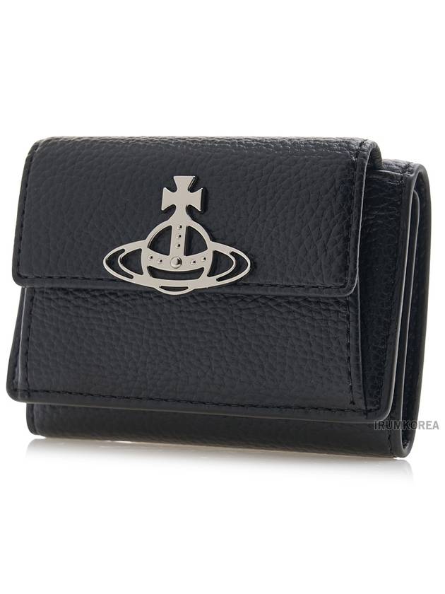 ORB Logo Small Half Wallet Black - VIVIENNE WESTWOOD - BALAAN 3