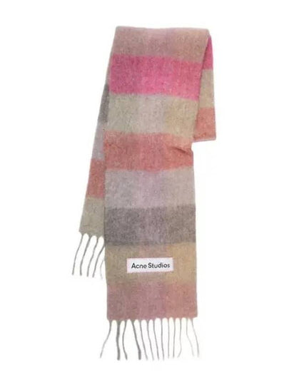 Check Mohair Muffler Fuchsia Lilac Pink - ACNE STUDIOS - BALAAN 2