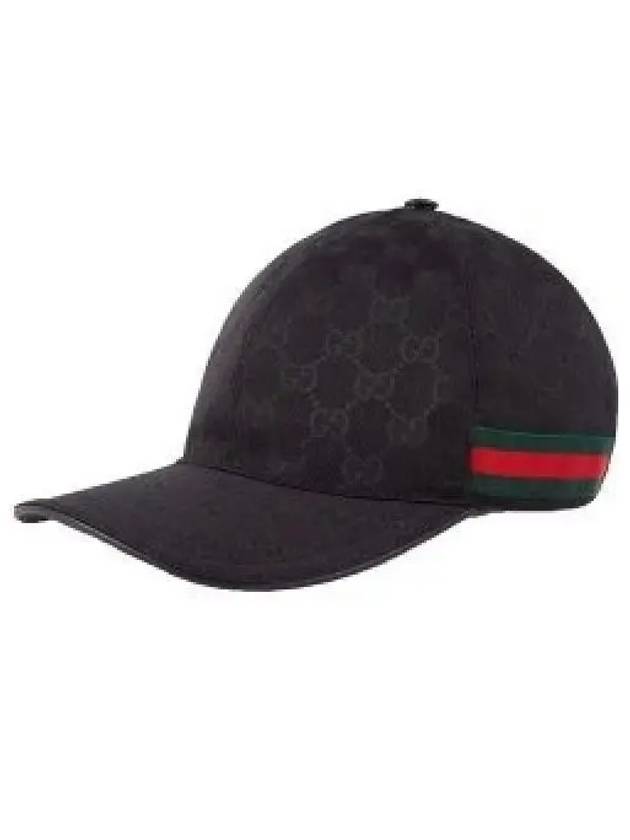 Original GG Web Supreme Canvas Baseball Ball Cap Black - GUCCI - BALAAN 2