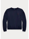 Embroidered Pony Logo Fleece Sweatshirt Navy - POLO RALPH LAUREN - BALAAN 2