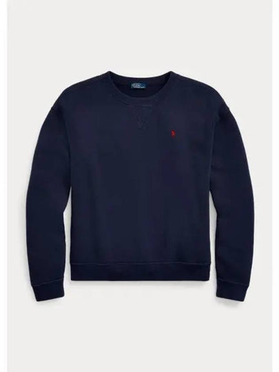 Embroidered Pony Logo Fleece Sweatshirt Navy - POLO RALPH LAUREN - BALAAN 2