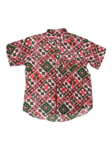 Popover BD Shirt PinkOlive Cotton Ethno Print MP015 ND038 - ENGINEERED GARMENTS - BALAAN 1