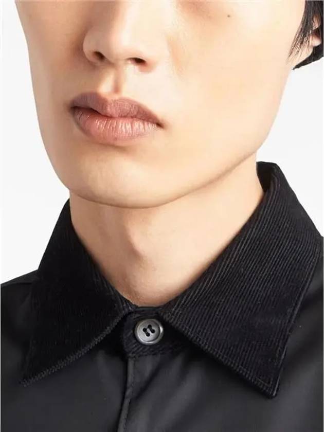 Re Nylon Long Sleeves Shirt Black - PRADA - BALAAN 6