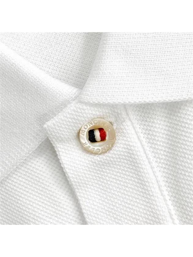 Logo Patch Polo Shirt White - MONCLER - BALAAN 9