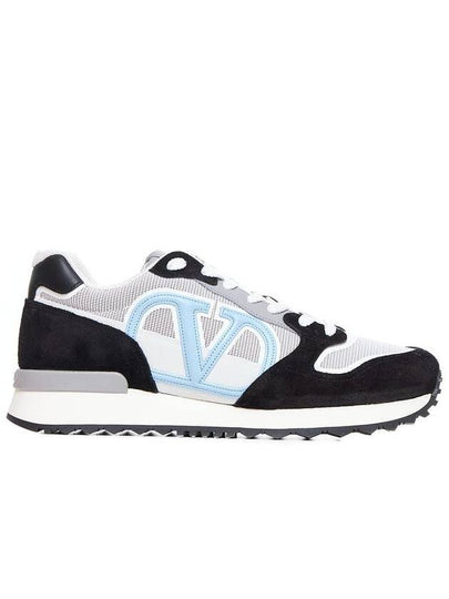 V Logo Face Low Top Sneakers - VALENTINO - BALAAN 2