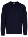 Merino Wool Crew Neck Knit Top Navy - CP COMPANY - BALAAN 2