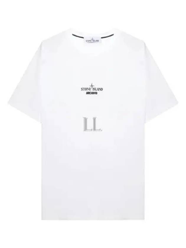 Archibio PVC Print Short Sleeve T-Shirt White - STONE ISLAND - BALAAN 2