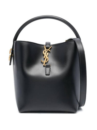 LE 37 Small Shiny Leather Shoulder Bag Black - SAINT LAURENT - BALAAN 1