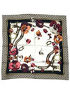 GG Flower Square Silk Scarf - GUCCI - BALAAN 2