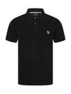 Regular Fit Zebra Logo Short Sleeve Polo Shirt Black - PAUL SMITH - BALAAN 3