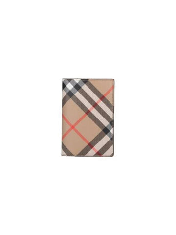 Check Passport Wallet Beige - BURBERRY - BALAAN 1