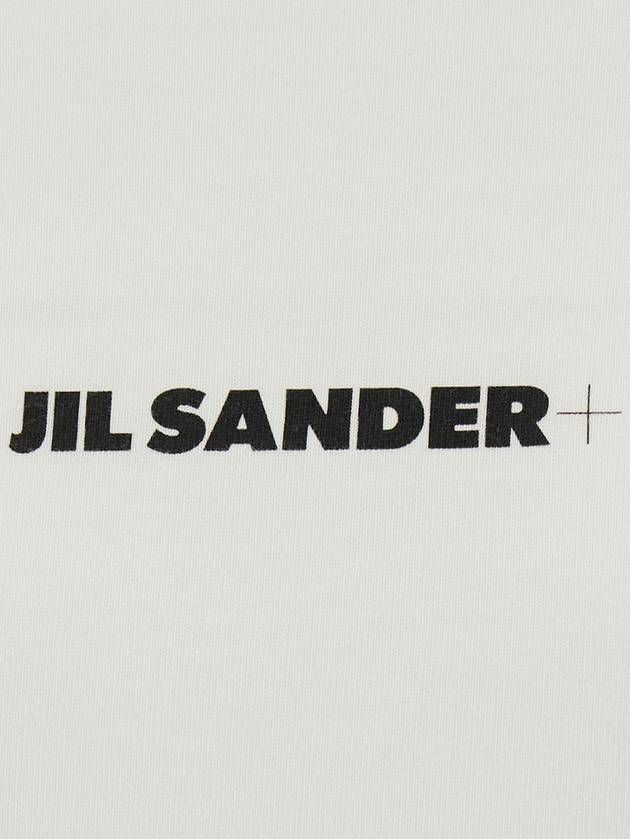 Logo Print Cotton Long Sleeve T-Shirt White - JIL SANDER - BALAAN 4