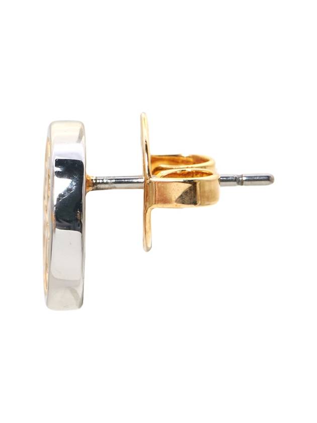 Miller Stud Earrings Silver Gold - TORY BURCH - BALAAN 4