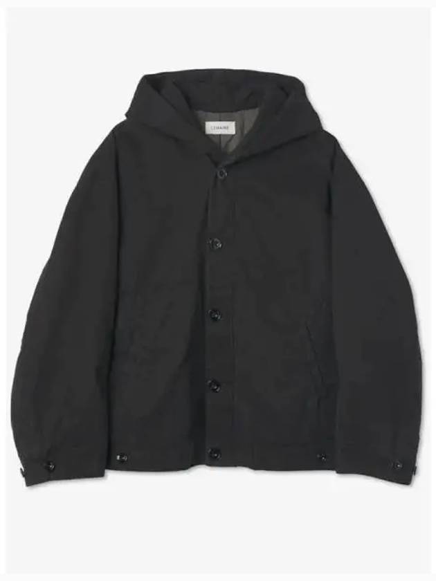 Oversized Hooded Jacket Black - LEMAIRE - BALAAN 2