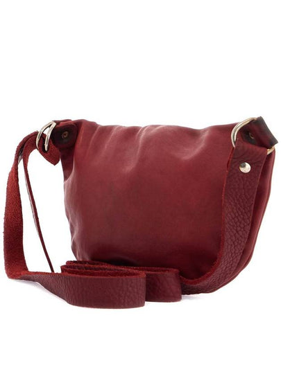 small red leather crossbody bag made from high-quality horsehide - GUIDI - BALAAN 2