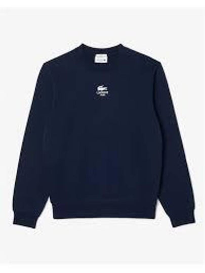 Unbrush Fleece Sweatshirt Navy Blue - LACOSTE - BALAAN 2