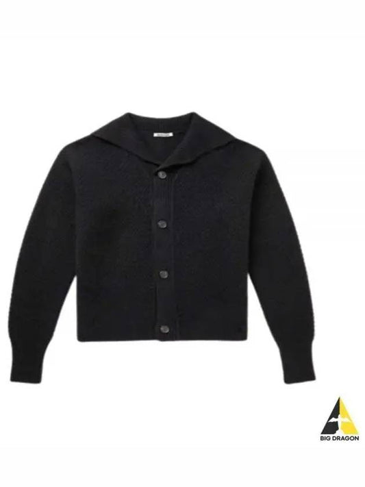 BABY CASHMERE KNIT CARDIGAN TOP BLACK A23AC01BC - AURALEE - BALAAN 1