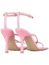 Stretch Leather Sandal Heels Pink - BOTTEGA VENETA - BALAAN 6