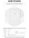 Logo Crew Neck Short Sleeve T-Shirt White - ACNE STUDIOS - BALAAN 3