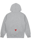 Women's Play CDG Logo Gray Hoodie AE T103 - COMME DES GARCONS - BALAAN 3