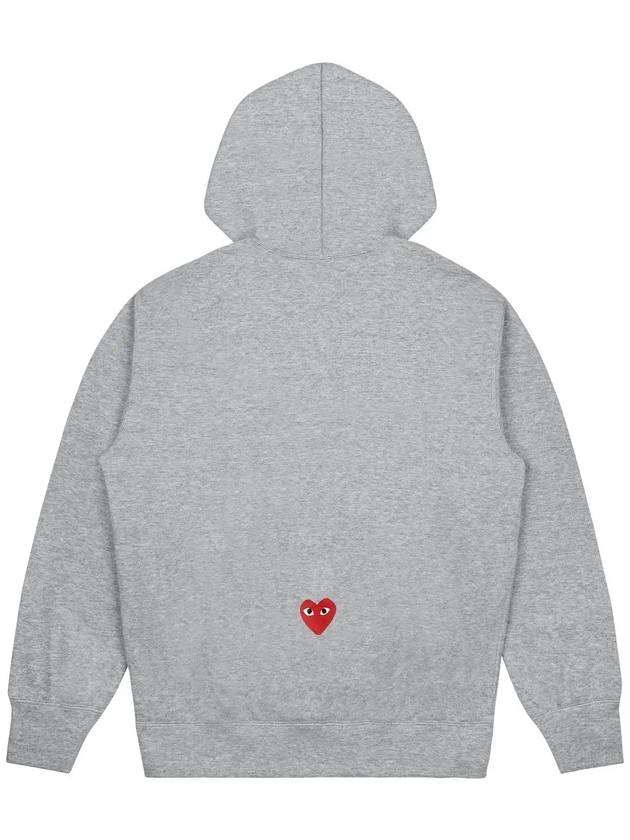 Women's Play CDG Logo Gray Hoodie AE T103 - COMME DES GARCONS - BALAAN 3