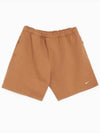 NRG Solo Swoosh Fleece Shorts Brown - NIKE - BALAAN.