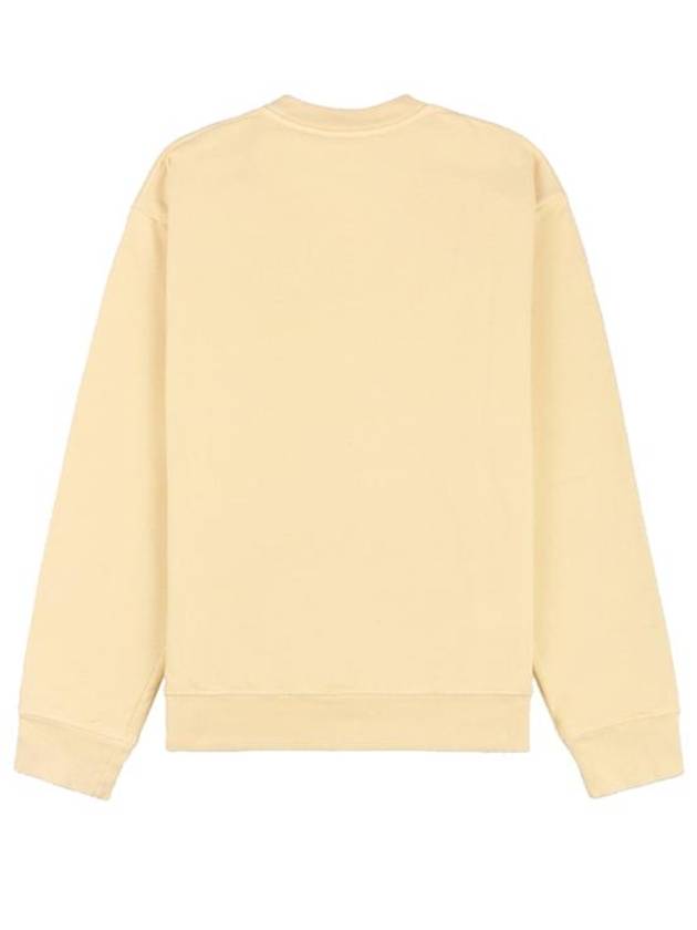 Slogan Print Cotton Long Sleeve T-shirt Beige - SPORTY & RICH - BALAAN 3