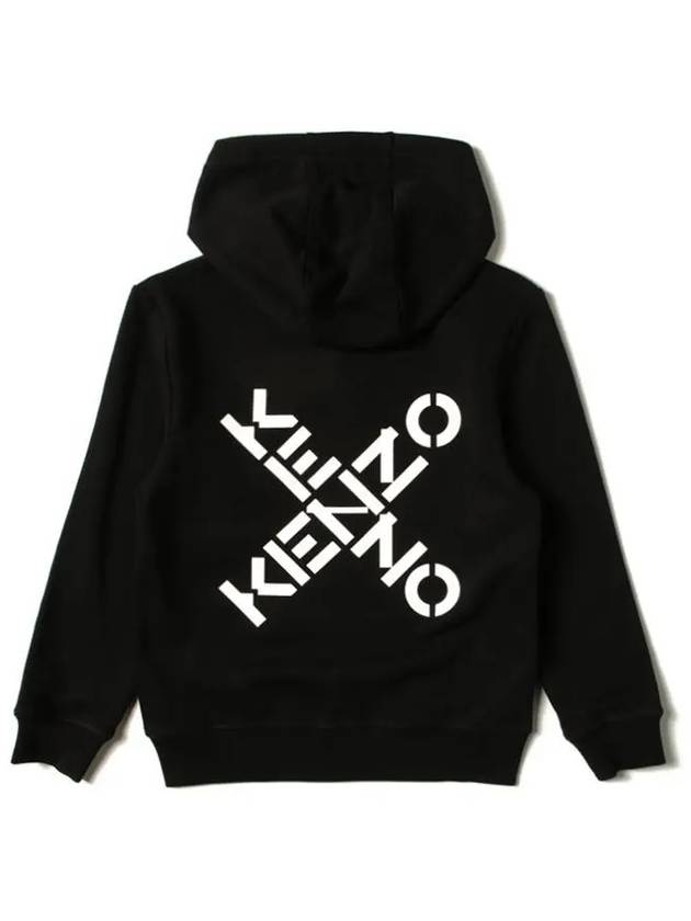 Kids Big Logo Hooded Zip Up Black K25129 09P - KENZO - BALAAN 3