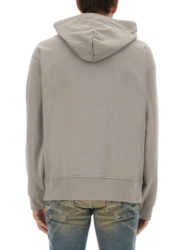 S Macs Logo Hoodie Grey - DIESEL - BALAAN 3