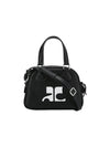 Mini Leather Bowling Cross Bag Black - COURREGES - BALAAN 1